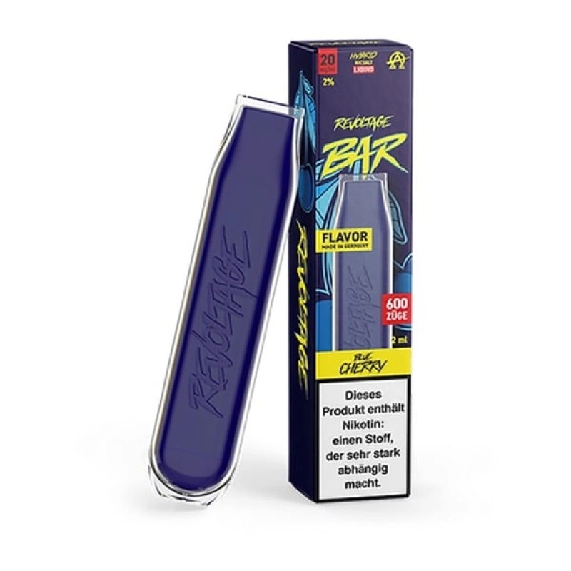 Revoltage Vape Bar Blue Cherry Einweg E-Zigarette 20mg 600 Züge